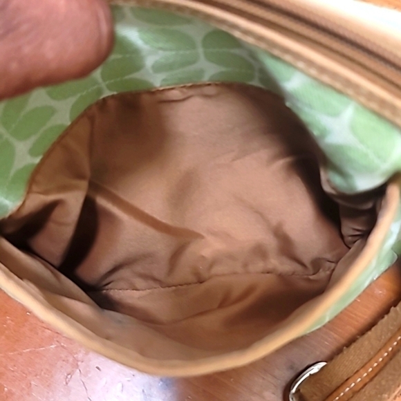 FOSSIL MARLOW CAMERA STYLE GREEN SIGNATURE CROSSBODY TOTE SHOULDER MEDIUM BAG - Picture 8 of 16